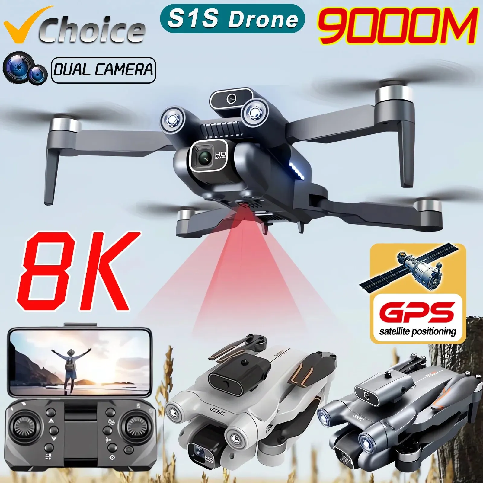 Drone Rc Gps - Nowy S1S 5G GPS Drone Camera