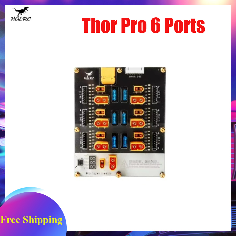 Lipo Parallel Charging Board - HGLRC Thor Pro 6-portowa Płytka Ładowarki