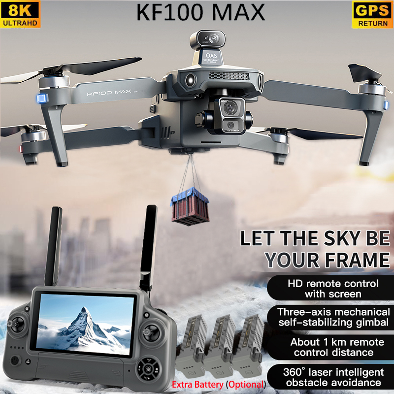 Drone Rc Gps - Dron GPS KF100 MAX Kamera 4K