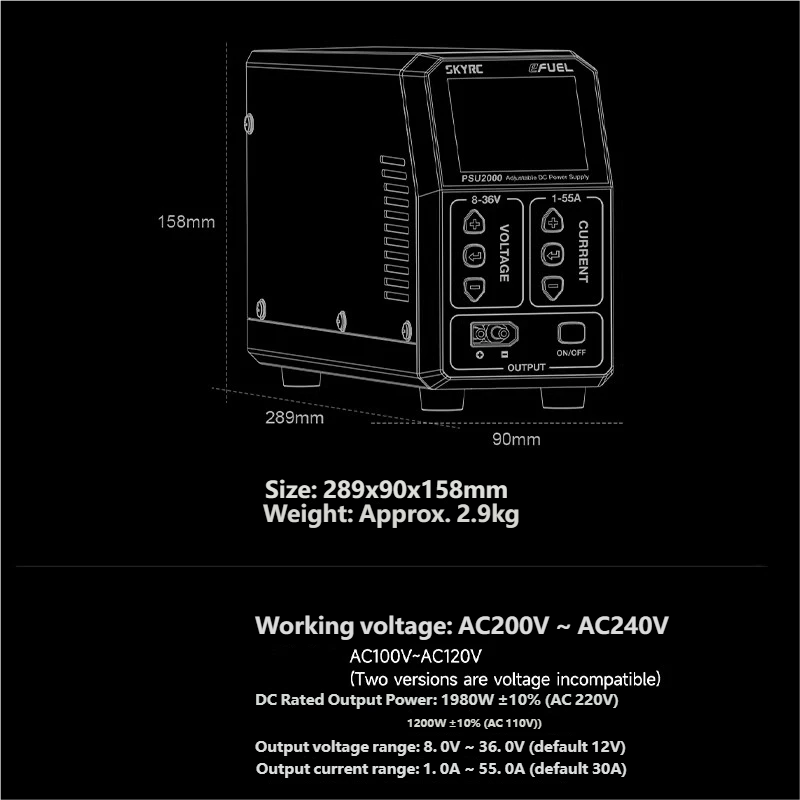SKYRC PSU2000 1980W Regulowany – Drone Switch Rc recenzja i cena